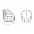 Manhattan Comfort Leela Solid Wood Frame Swivel Accent Chair in Gray (Set of 2)
