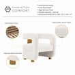 Manhattan Comfort Amirah Solid Wood Frame Accent Chair in White (Set of 2)