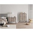 2-Piece DUMBO 5-Drawer Tall Dresser and 3-Drawer Standard Dresser in Gray