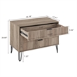 2-Piece DUMBO 5-Drawer Tall Dresser and 3-Drawer Standard Dresser in Gray