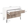 2-Piece DUMBO 5-Drawer Tall Dresser and 3-Drawer Standard Dresser in Light Gray