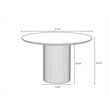 Manhattan Comfort Hathaway 47.24 Round Solid Wood Dining Table in Natural