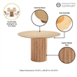 Manhattan Comfort Hathaway 47.24 Round Solid Wood Dining Table in Natural