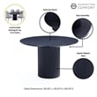 Manhattan Comfort Hathaway 59.05 Round Solid Wood Dining Table in Black