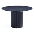 Manhattan Comfort Hathaway 59.05 Round Solid Wood Dining Table in Black