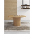 Manhattan Comfort Hathaway 59.05 Round Solid Wood Dining Table in Natural
