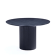 Hathaway Round Solid Wood Dining Table with 4 Jardin Dining Chairs in Gray