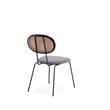 Hathaway Round Solid Wood Dining Table with 4 Jardin Dining Chairs in Gray