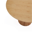 Hathaway Round Solid Wood Dining Table with 4 Jardin Dining Chairs in Oatmeal