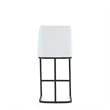 Manhattan Comfort Serena Counter Stool with Metal Base in White