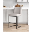 Manhattan Comfort Serena Counter Stool with Metal Base in Light Gray