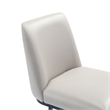 Manhattan Comfort Serena Counter Stool with Metal Base in Light Gray