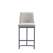 Manhattan Comfort Serena Counter Stool with Metal Base in Light Gray