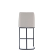Manhattan Comfort Serena Counter Stool with Metal Base in Light Gray