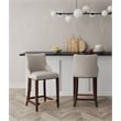 Shubert Counter Stool with Solid Wood Base in Light Gray - Set of 2