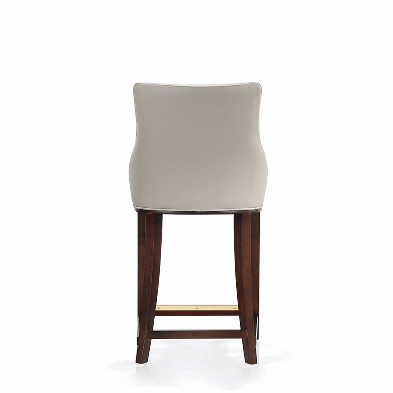 Shubert Counter Stool with Solid Wood Base in Light Gray - Set of 2