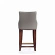 Shubert Counter Stool with Solid Wood Base in Dark Taupe - Set of 3