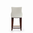 Shubert Counter Stool with Solid Wood Base in Ivory - Set of 3