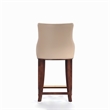 Shubert Counter Stool with Solid Wood Base in Tan - Set of 3