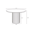 5-Piece Hathaway 47.24 Round Dining Set with 4 Aspen Dining Chairs in Silver