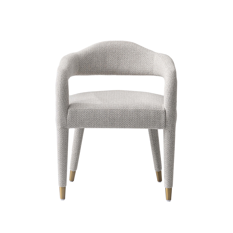 5-Piece Hathaway 47.24 Round Dining Set with 4 Aspen Dining Chairs in Silver