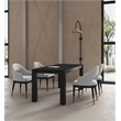 5-Piece Rockaway Solid Wood Dining Table with 4 Carrington Chairs in Light Gray
