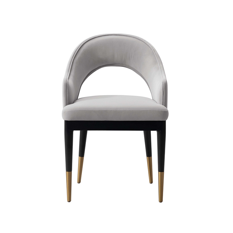 5-Piece Rockaway Solid Wood Dining Table with 4 Carrington Chairs in Light Gray