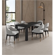 7-Piece Rockaway 70.86 Solid Wood Dining Table with 6 Carrington Chairs in Gray