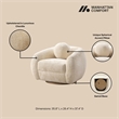 Tribeca Sofa and Accent Chairs with Solid Wood Frame in Cream - Set of 3