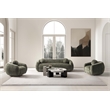 Tribeca Sofa and Accent Chairs with Solid Wood Frame in Olive Green - Set of 3