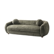 Tribeca Sofa and Accent Chairs with Solid Wood Frame in Olive Green - Set of 3