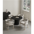 5-Piece Hathaway 47.24 Round Solid Wood Dining Table with 4 Aspen Dining Chairs