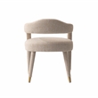 5-Piece Hathaway 47.24 Round Dining Set with 4 Aspen Dining Chairs in Gold