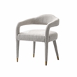 7-Piece Hathaway 59.05 Round Dining Set with 6 Aspen Dining Chairs in Silver