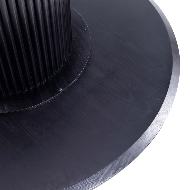 7-Piece Hathaway 59.05 Round Dining Set with 6 Aspen Dining Chairs in Gold