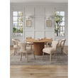 7-Piece Hathaway 59.05 Round Dining Set with 6 Flor Dining Chairs in Gold