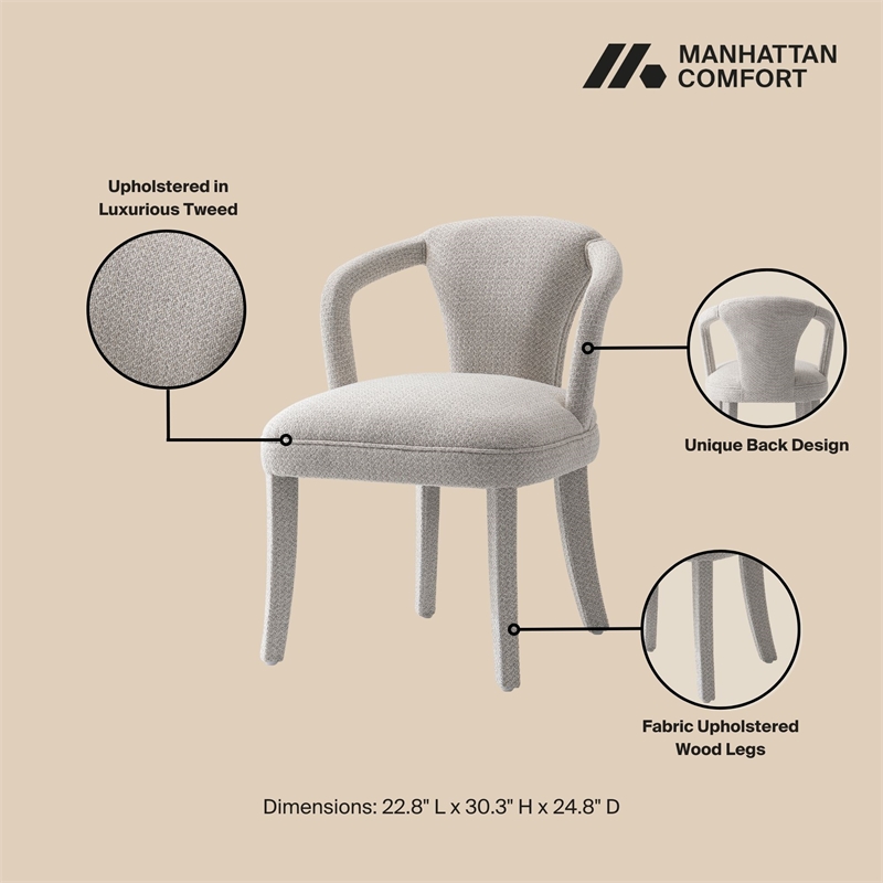 7-Piece Hathaway 59.05 Round Dining Set with 6 Flor Dining Chairs in SIlver