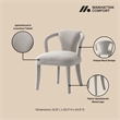 7-Piece Hathaway 59.05 Round Dining Set with 6 Flor Dining Chairs in SIlver