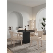 5-Piece Hathaway 47.24 Round Dining Set with 4 Palmer Dining Armchairs in Gold