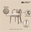 5-Piece Hathaway 47.24 Round Dining Set with 4 Palmer Dining Armchairs in Gold