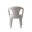 5-Piece Hathaway 47.24 Round Dining Set with 4 Palmer Dining Armchairs in Silver