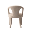 7-Piece Hathaway 59.05 Round Dining Set with 6 Flor Dining Chairs in Gold