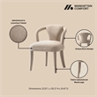 7-Piece Hathaway 59.05 Round Dining Set with 6 Flor Dining Chairs in Gold