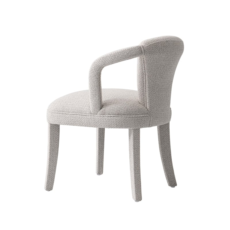 7-Piece Hathaway 59.05 Round Dining Set with 6 Flor Dining Chairs in Silver