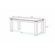 5-Piece Rockaway 70.86 Solid Wood Dining Table with 4 Carrington Chairs in Blue
