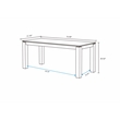 7-Piece Rockaway 70.86 Solid Wood Dining Table with 6 Carrington Chairs in Blue