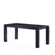 5-Piece Rockaway 70.86 Solid Wood Dining Table with 4 Carrington Chairs in Blue