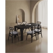 Rockaway Solid Wood Dining Set with 6 Colbert Chairs in Gray