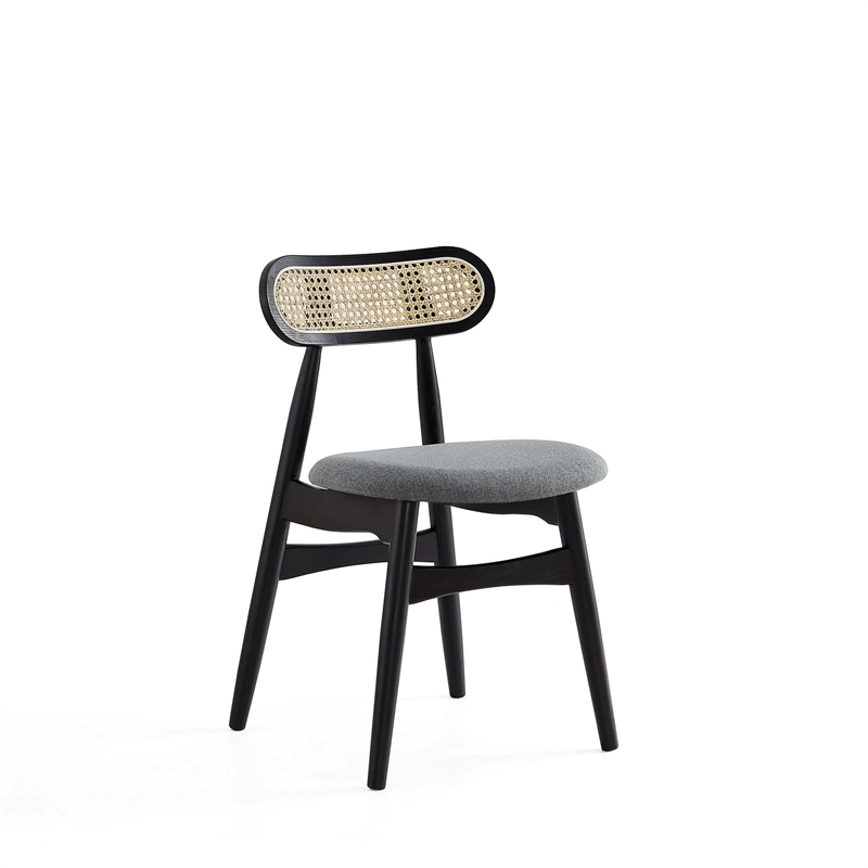 Rockaway Solid Wood Dining Set with 6 Colbert Chairs in Gray