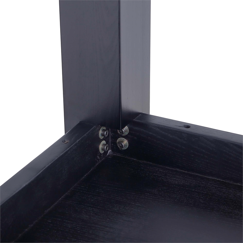 7-Piece Rockaway Solid Wood Dining Set in Black - 6 Hamlet Side and Arm Chairs